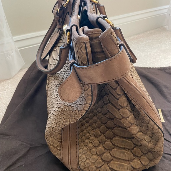 Gucci tote - tan python suede bag - Picture 3 of 5